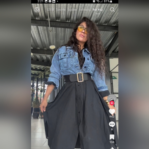 Oversize Metalic Shirt dress - Picture 6 of 7